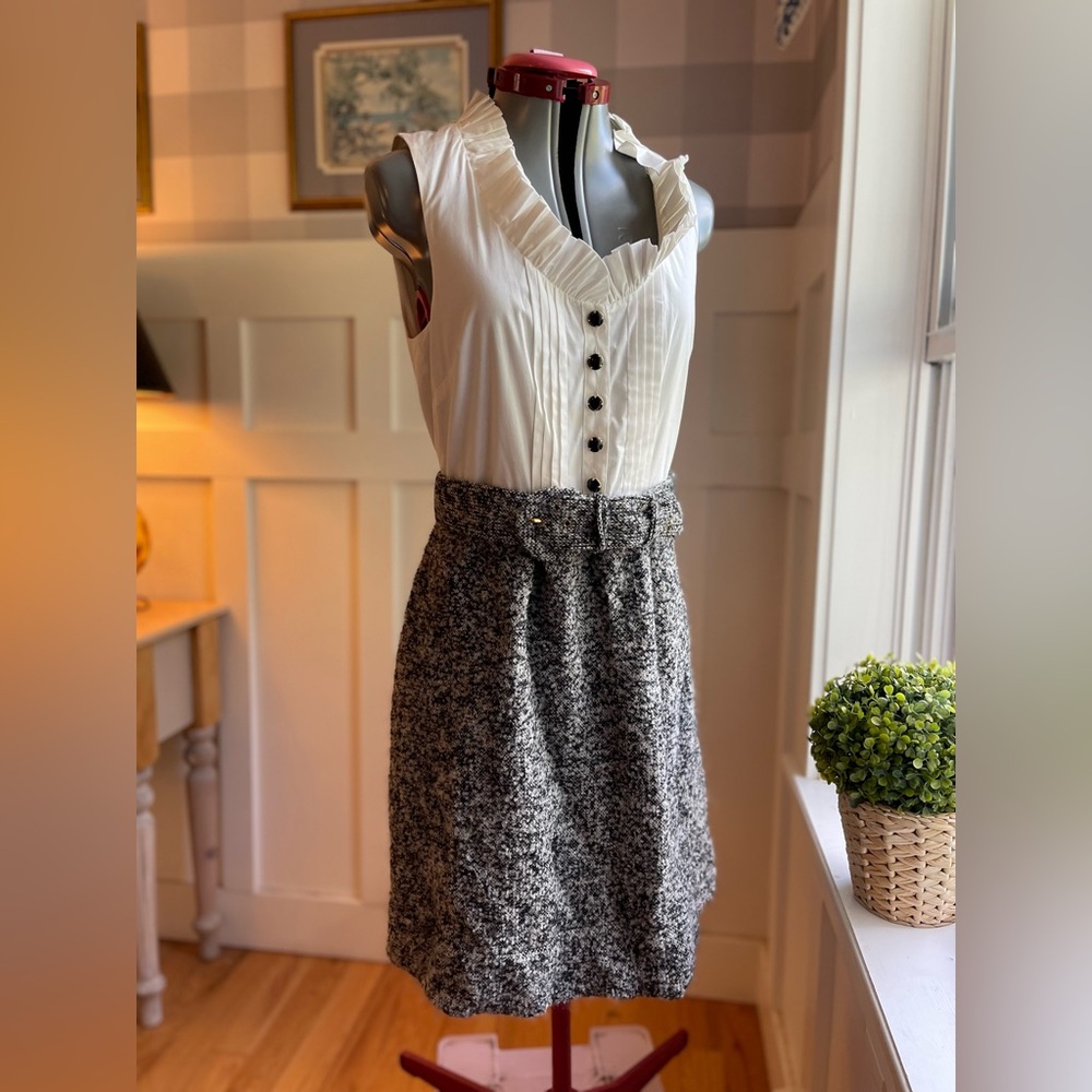 Juicy Couture Monochrome Tweed Pencil Skirt